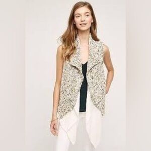 Anthropologie Brand‎ knitted & knotted waterfall vest size small
